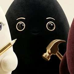The Builder, black, holding a gold hammer