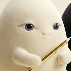 The Planner, ivory, holding a gold pen
